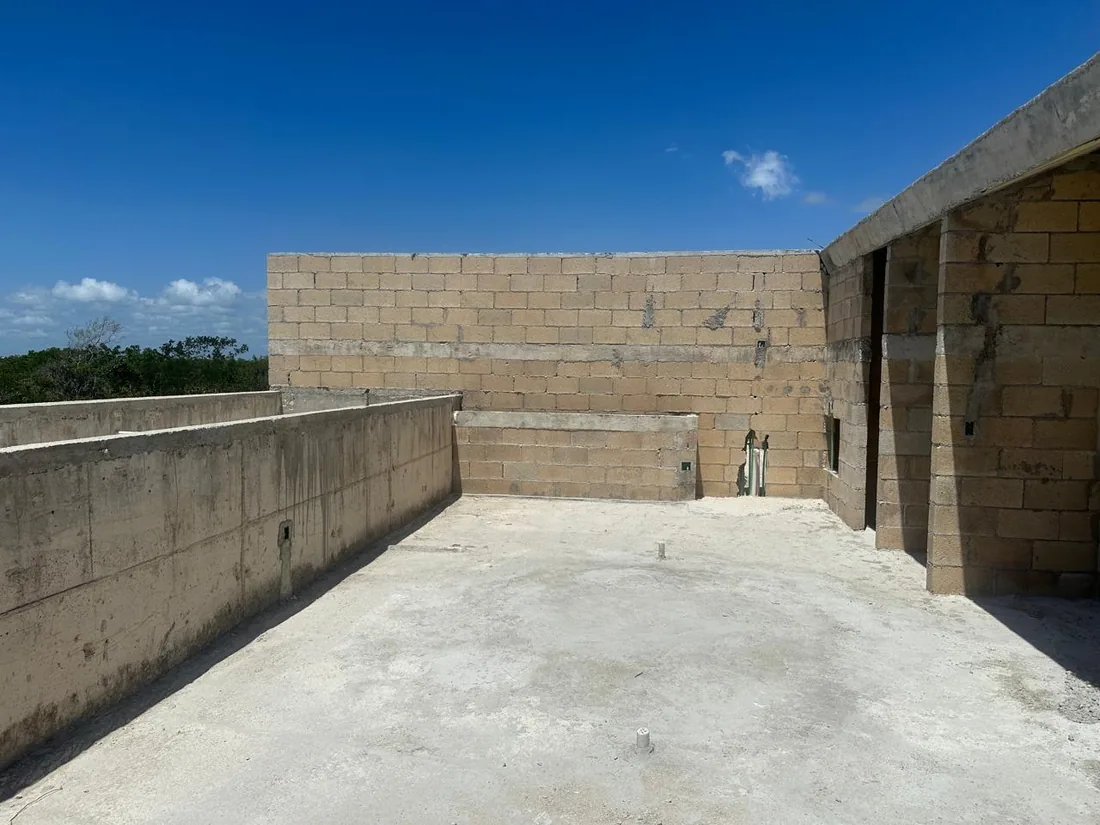 Rooftop en obra gris, foto del cliente por WhatsApp